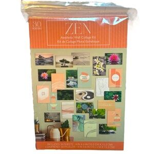 ZEN 30 Pc 4x6” Aesthetic Wall Collage Kit NWT